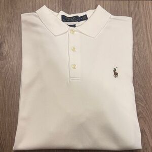Polo by Ralph Lauren Men's Cream Polo Shirt